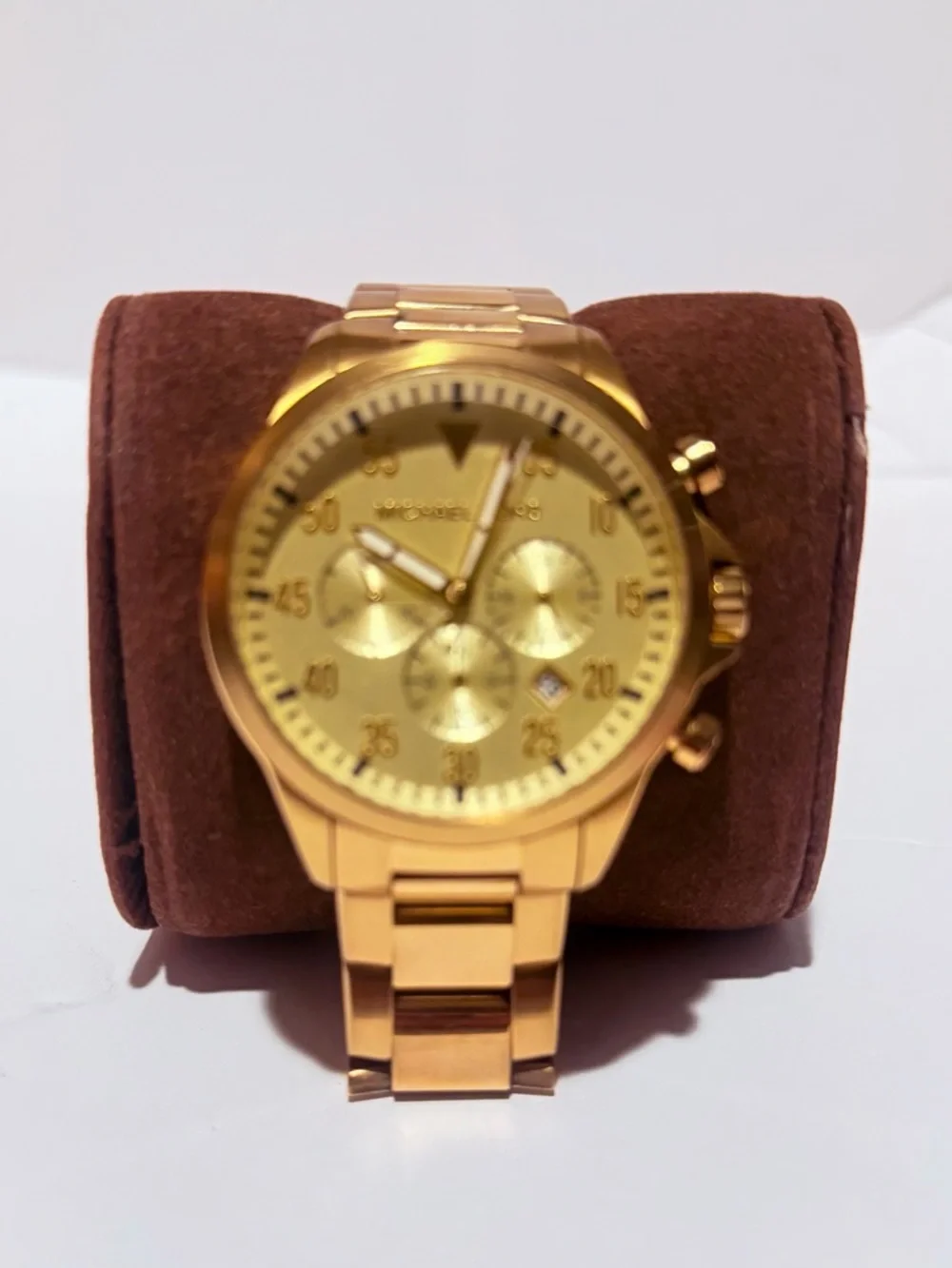 Michael Kors Gage Chronograph Gold-Tone Men’s Watch MK8491 – STUNNING!